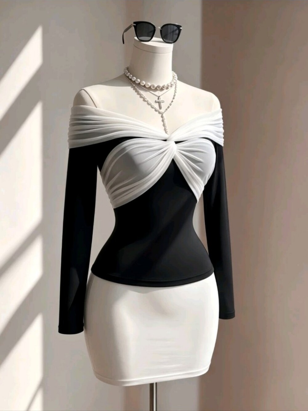 Wedding Guest Night Out Date Night Elegant Sexy High-End Double Layer Patchwork